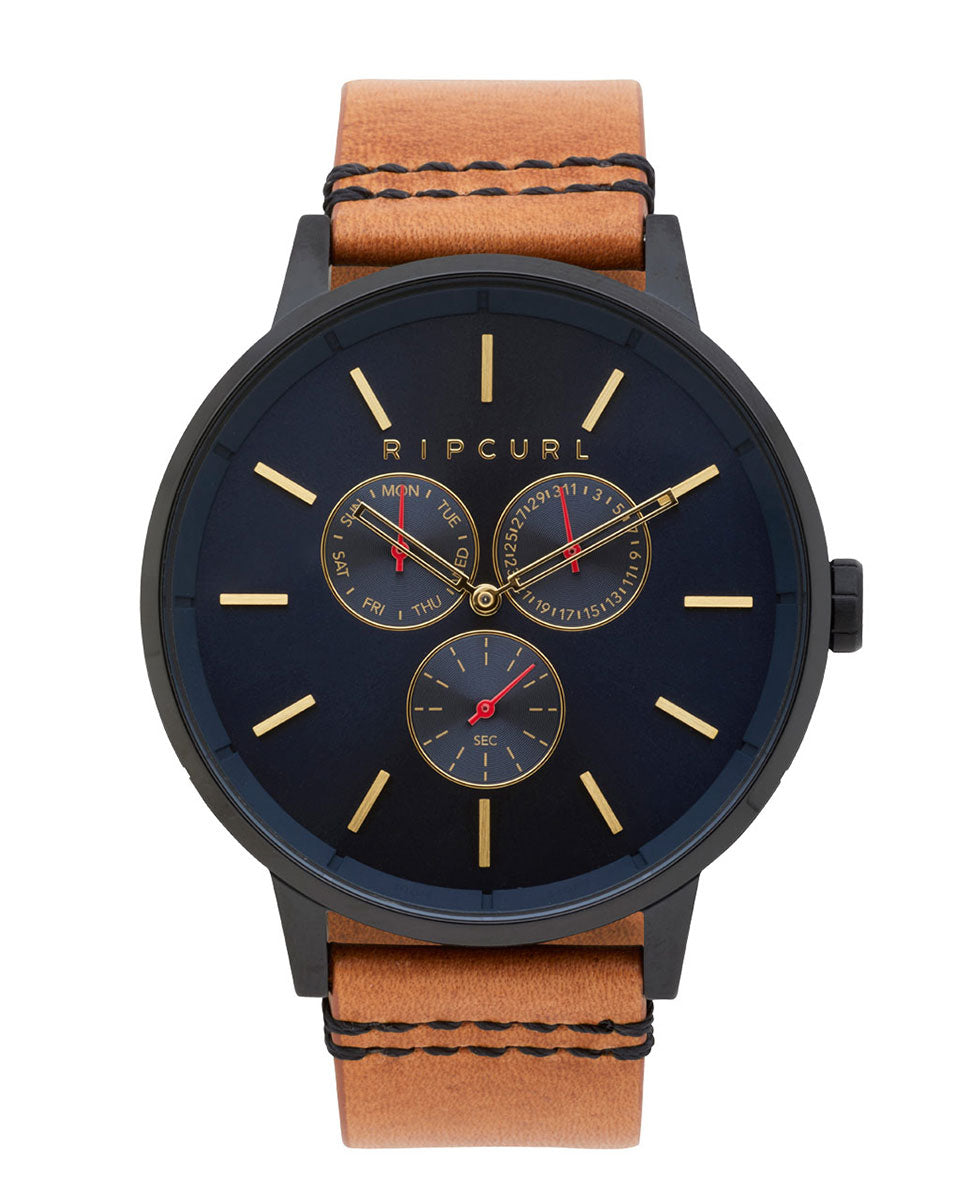 Detroit Multi Eye Midnight Leather Watch