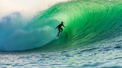 So what does our rider, Garut, do when the Rip Curl Cup Padang Padang has to wait another year?