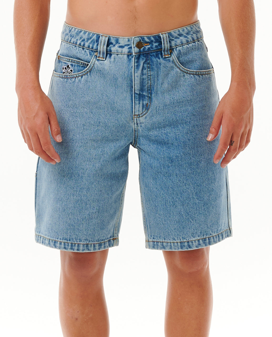 【KOOLOSET】Doyle Washed Bermuda Denim Super Computer Denim Walkshort - Washed Blue - Surf Clothing