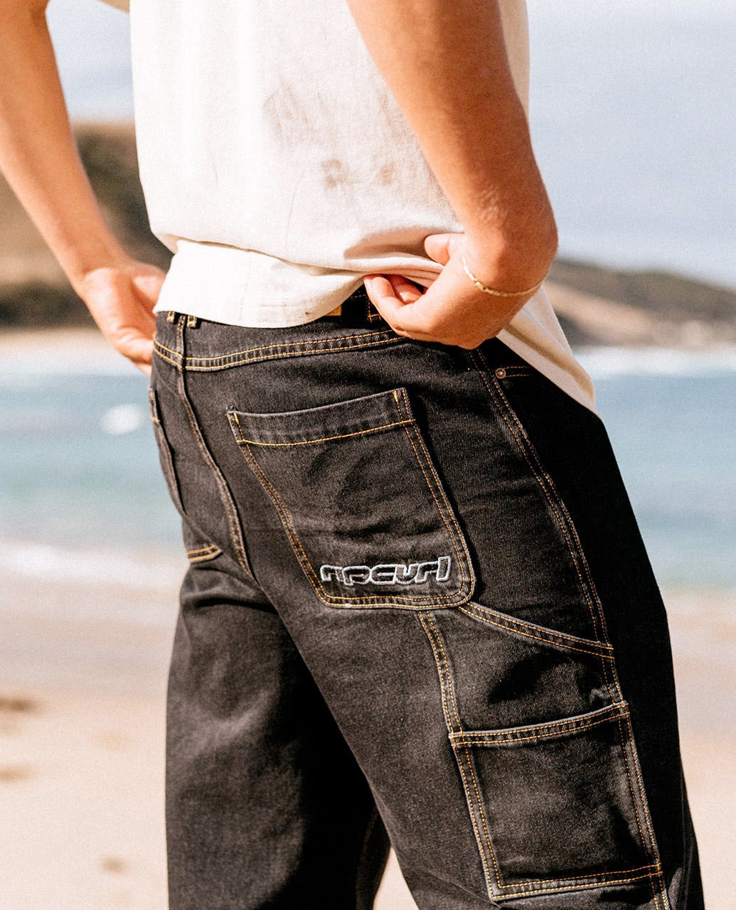 パンツ Destroy coating denim archive swag hedi Archive 21