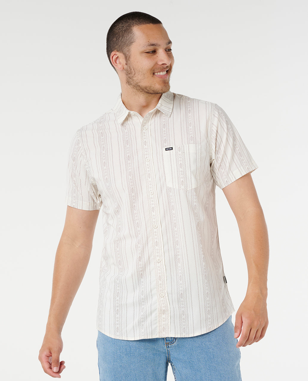 Fun Times Aerotech Short Sleeve Shirt - Off White