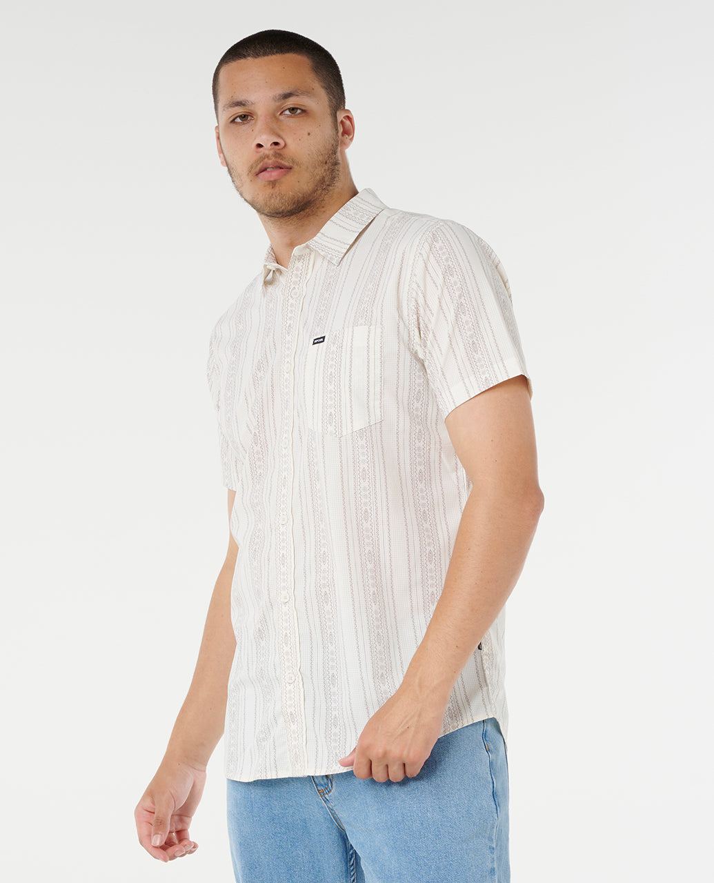 Fun Times Aerotech Short Sleeve Shirt - Off White