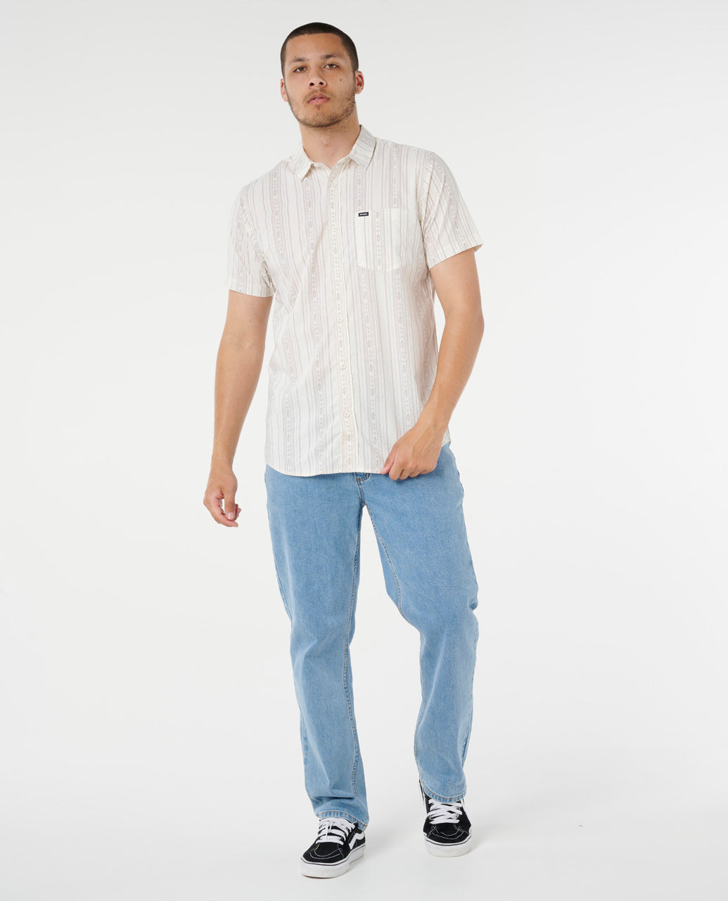 Fun Times Aerotech Short Sleeve Shirt - Off White