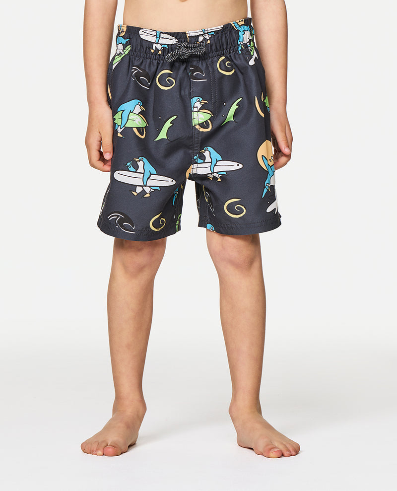 Paddle Out Volley Boardshort - Boys - Washed Black