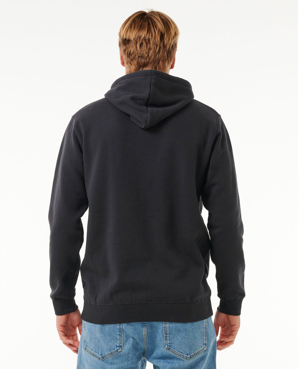 Horizon Zip Thru Hood - Washed Black - Surf Clothing for