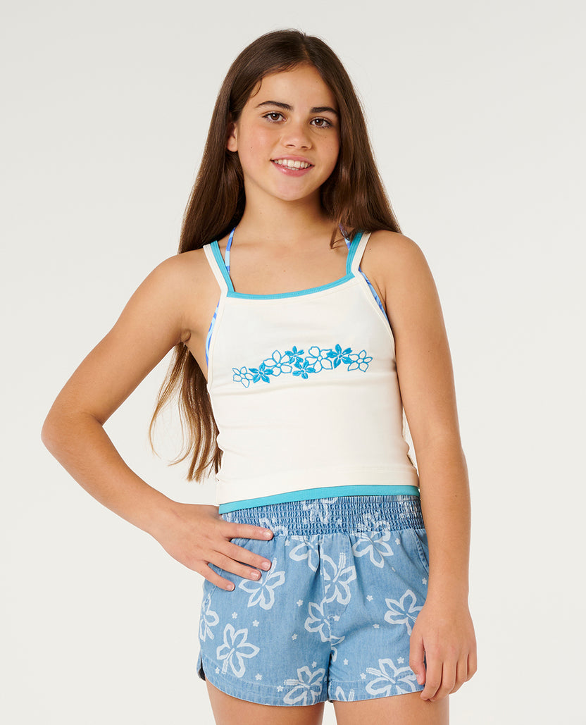 Half Moon Bay Layer Tank Girls 8-16 - Bone