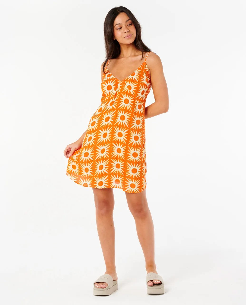 Sun Drenched Mini Dress - Orange