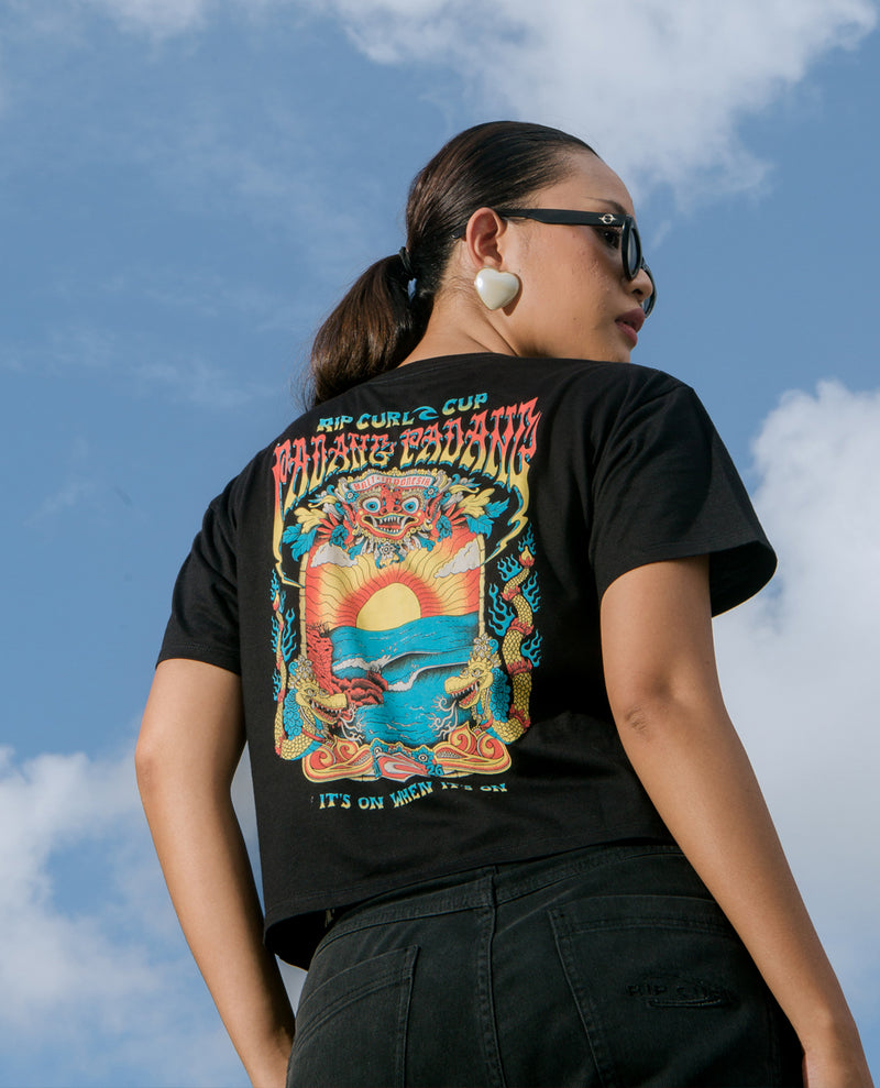 Padang Cup 26 Crop Tee - Black