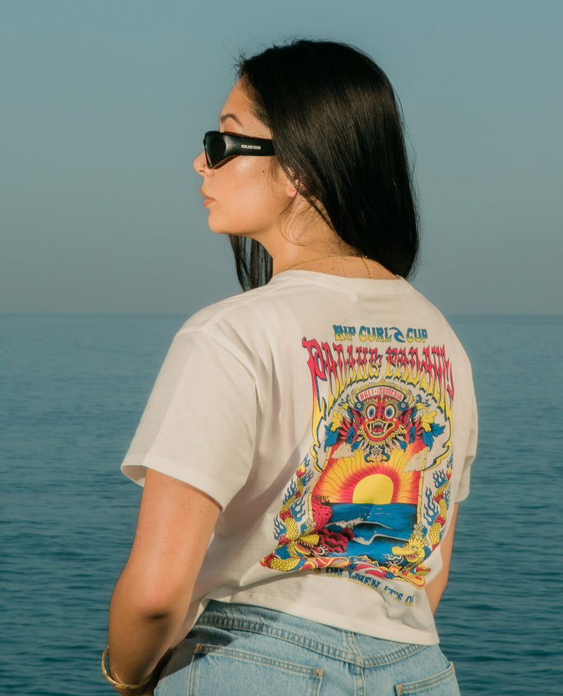 Padang Cup 26 Crop Tee - Bone
