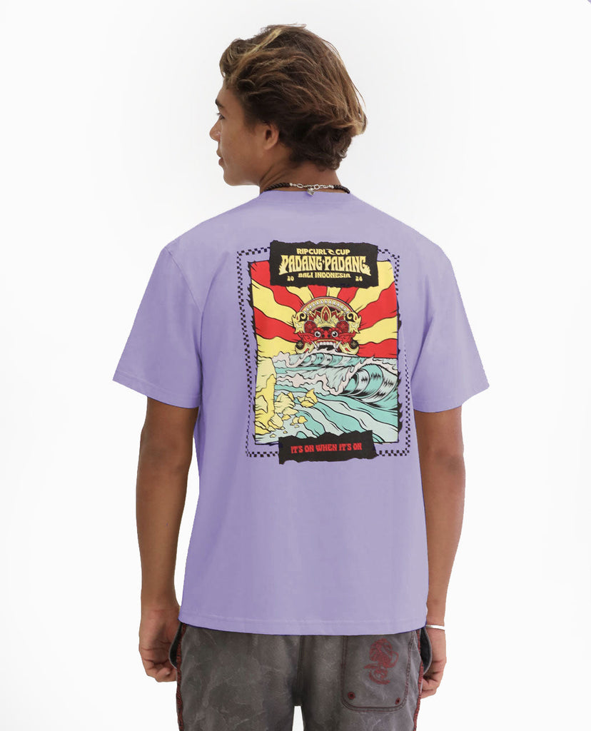 RIP CURL☆Padang Padang 25 Poster Tee コットン 半袖 Tシャツ Padang Padang 25 Poster Tee - Watermelon - Surf Clothing for