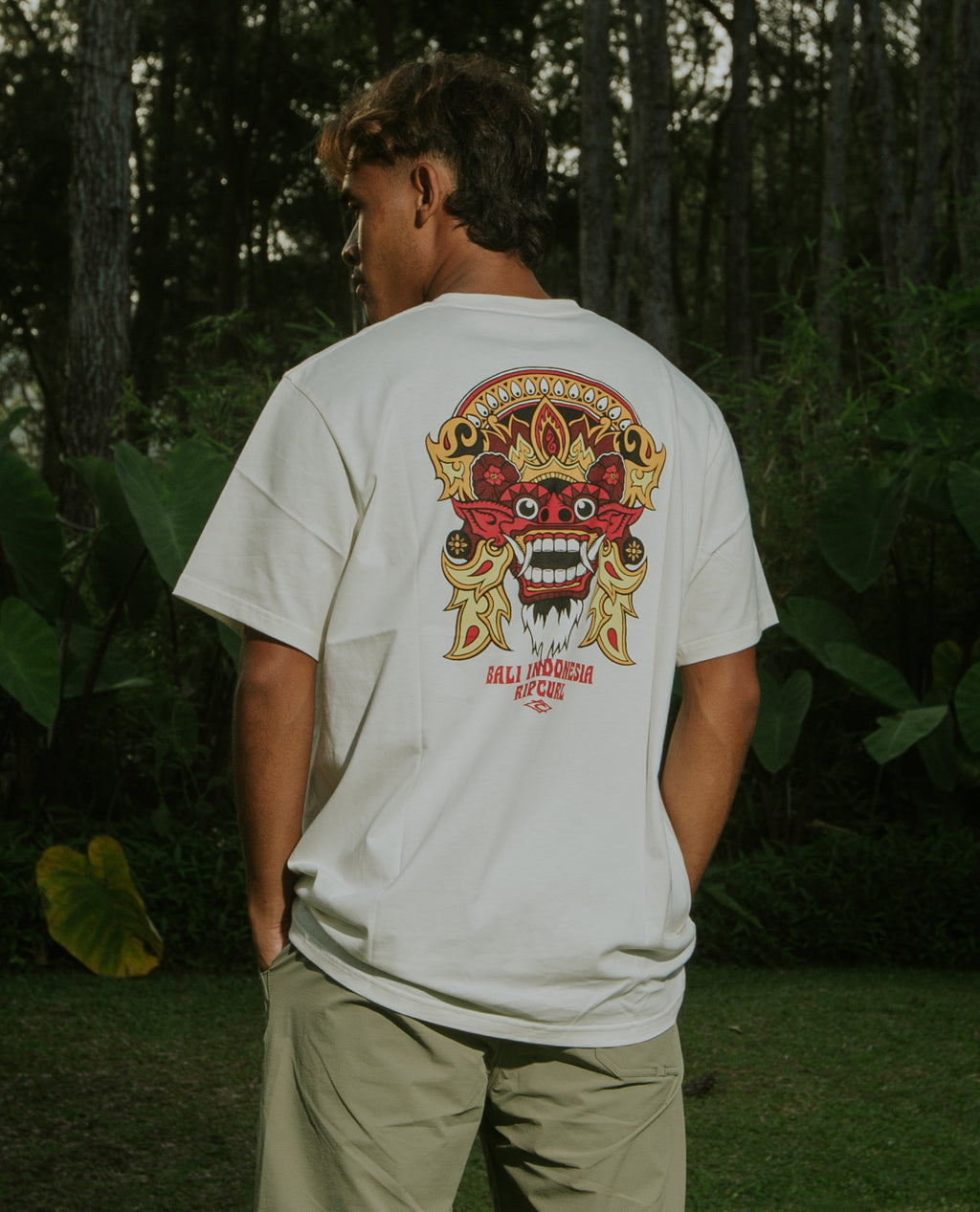 Bali Barong Logo Tee - Bone