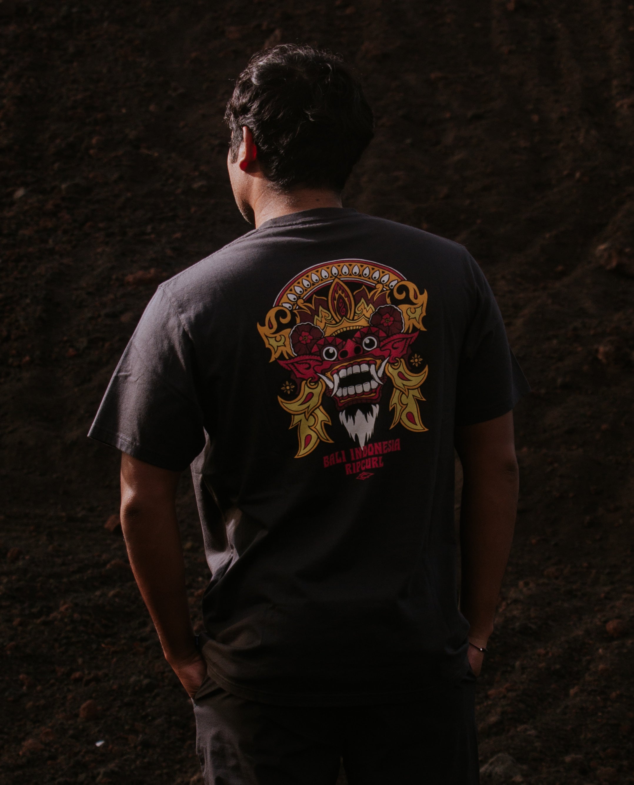 Bali Barong Logo Tee - Washed Black