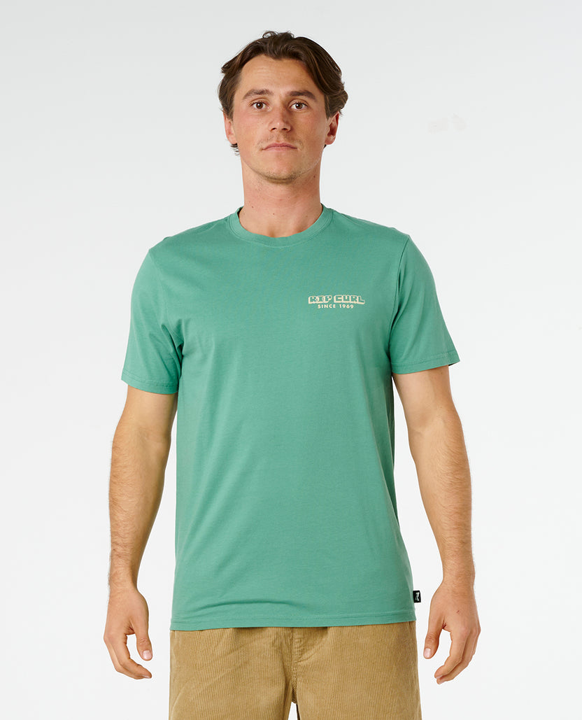 Hazed And Tubed Relaxed Tee - Pine Night