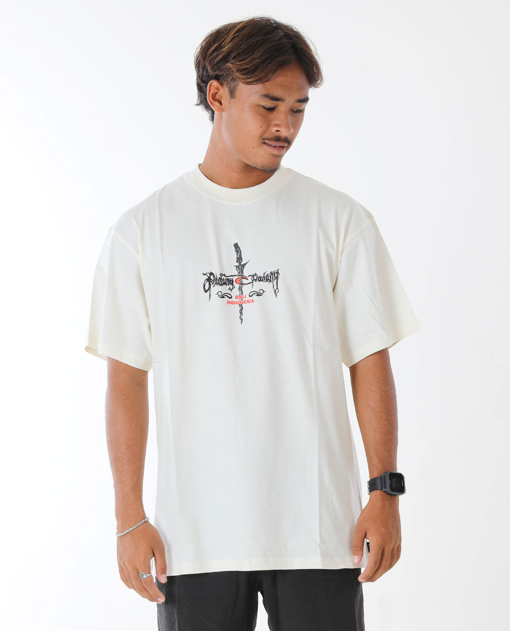 RIP CURL☆Padang Padang 25 Barong Tee コットン 半袖 Tシャツ Padang Padang 25 Barong Tee - Washed Black - Surf Clothing