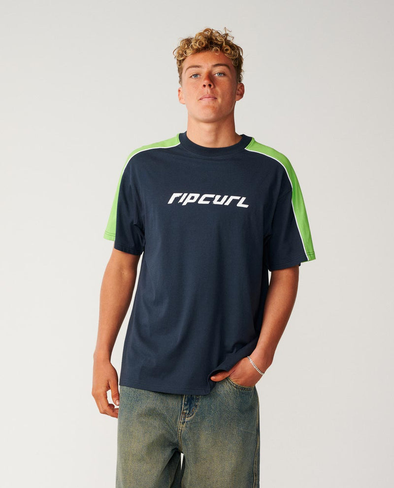 Archive Up Top Panel Tee - Dark Navy