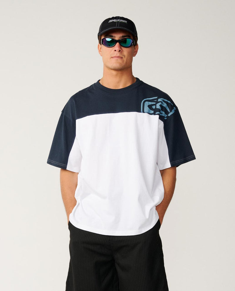 Archive Thrashed Panel Tee - White