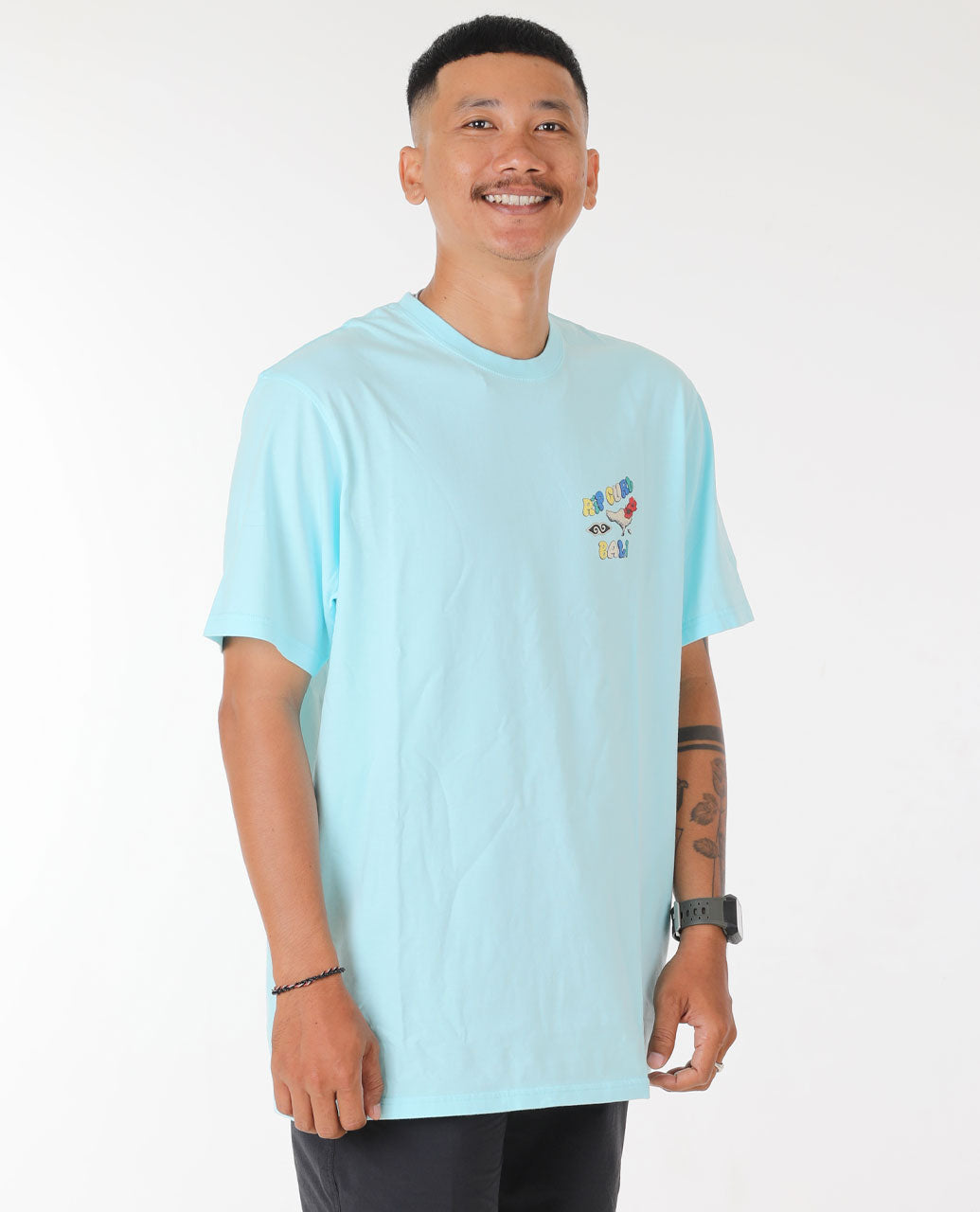 Bali Putu Surya Culture Tee - Atomizer Blue