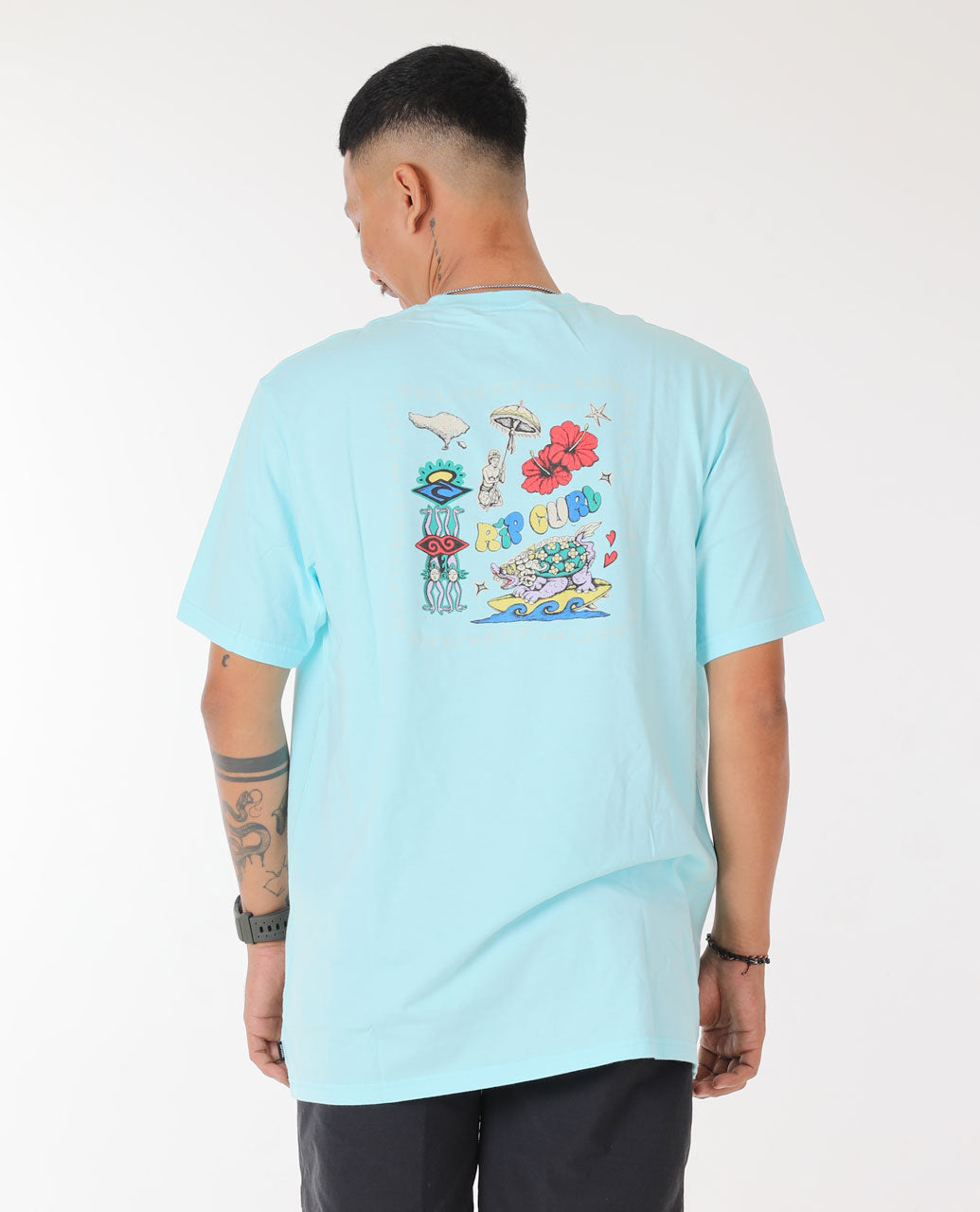 Bali Putu Surya Culture Tee - Atomizer Blue