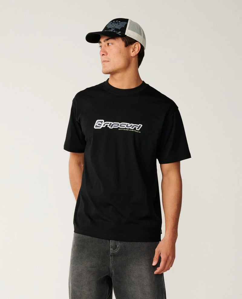 Archive Stack Loose Tee - Black