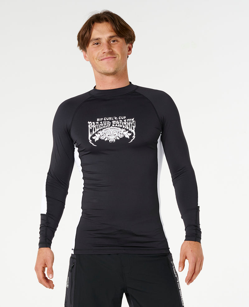 Padang Cup 26 UPF50 Performance Long Sleeve Rash Vest - Black