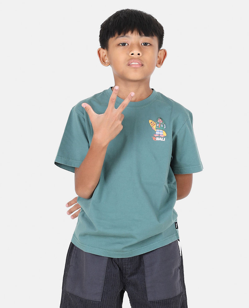 Bali Ode Rangda Tee - Toddler Boy - Muted Green