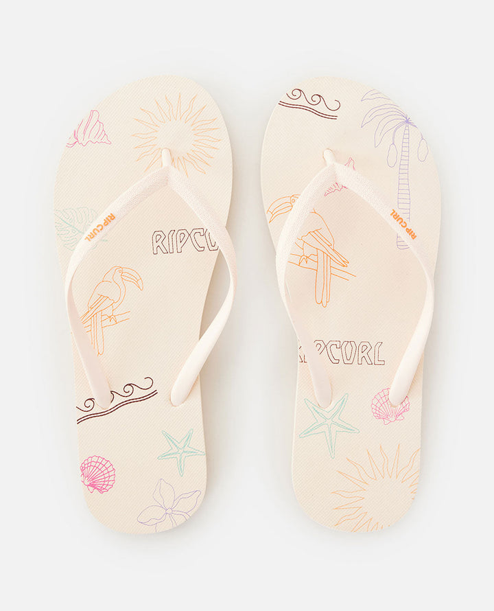 RIP CURL☆Mixed Bloom Open Toe プリントロゴ ビーチサンダル Mixed Bloom Open Toe - Rip Curl Europe