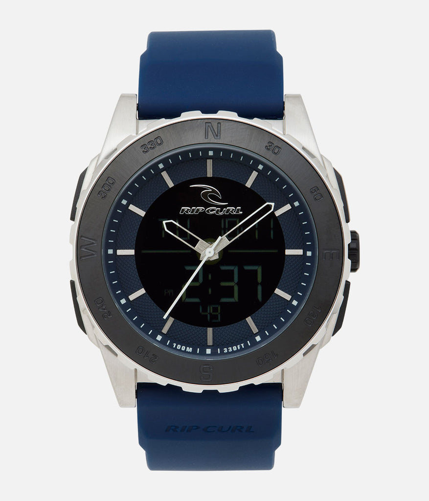 Rip Curl リップカール メンズ腕時計 アナデジ A3257 Rival Ana Digital Rubber Watch - Deep Blue - Surf Watches for mens