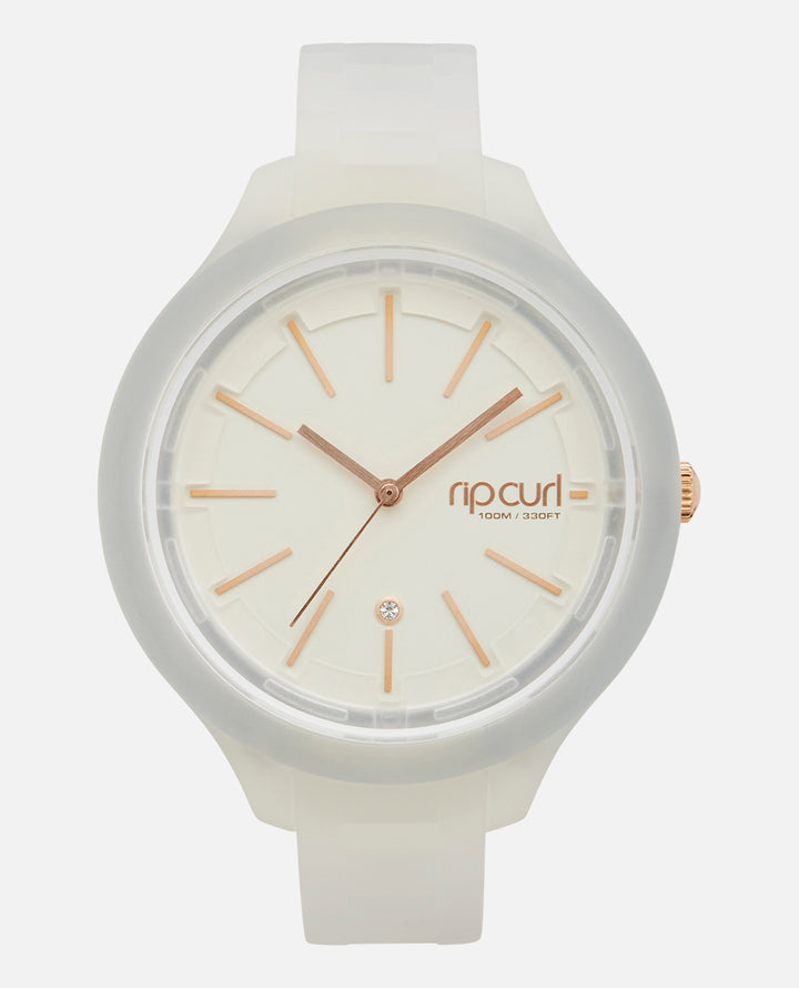 Rip Curl シリコンウォッチ Alana Horizon サーフィン腕時計 Shop Rip Curl Alana Horizon Watch In White - Fast Shipping