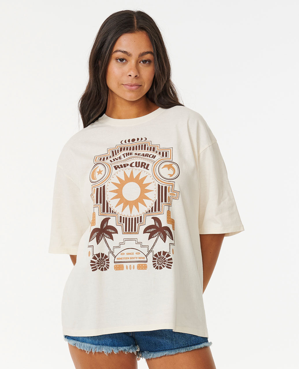 Pacific Dreams Heritage Tee - Surf Clothing for womens – Rip Curl Indonesia