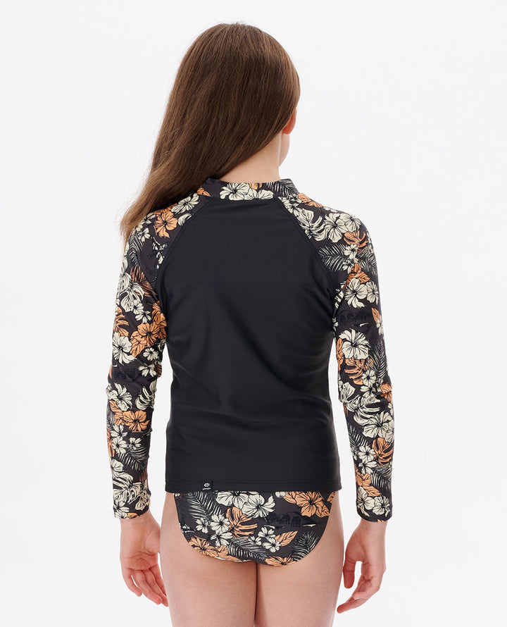 Cosmic Paradise Zip Rashguard - Girls (8-16 Years) - Surf