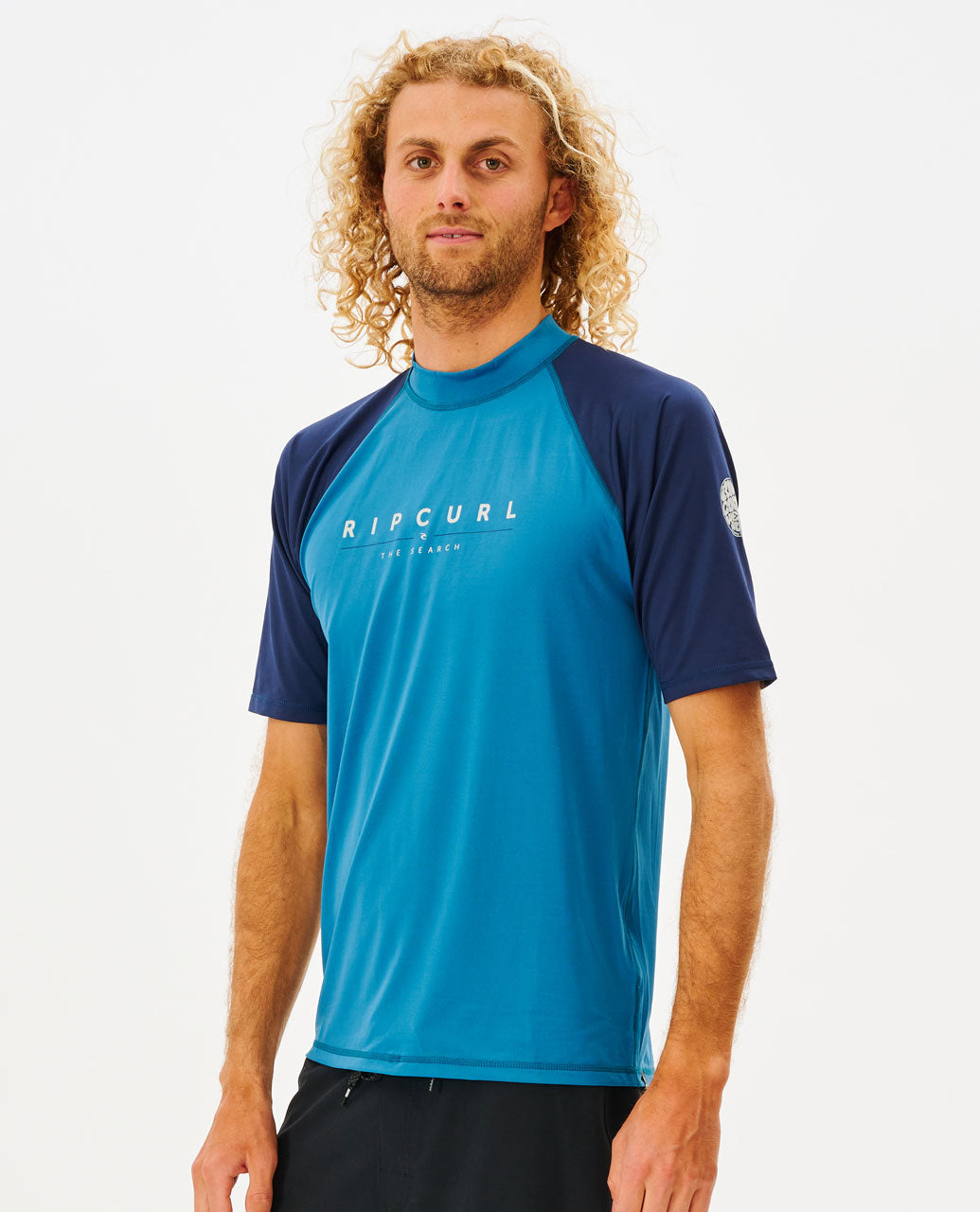 Shop Rip Curl Waves UPF Perf Short Sleeve Rash Vest In Dark Navy - Fast Shipping & Easy Returns Shop Rip Curl Waves UPF Perf Short Sleeve Rash Vest In Dark Navy - Fast Shipping & Easy Returns