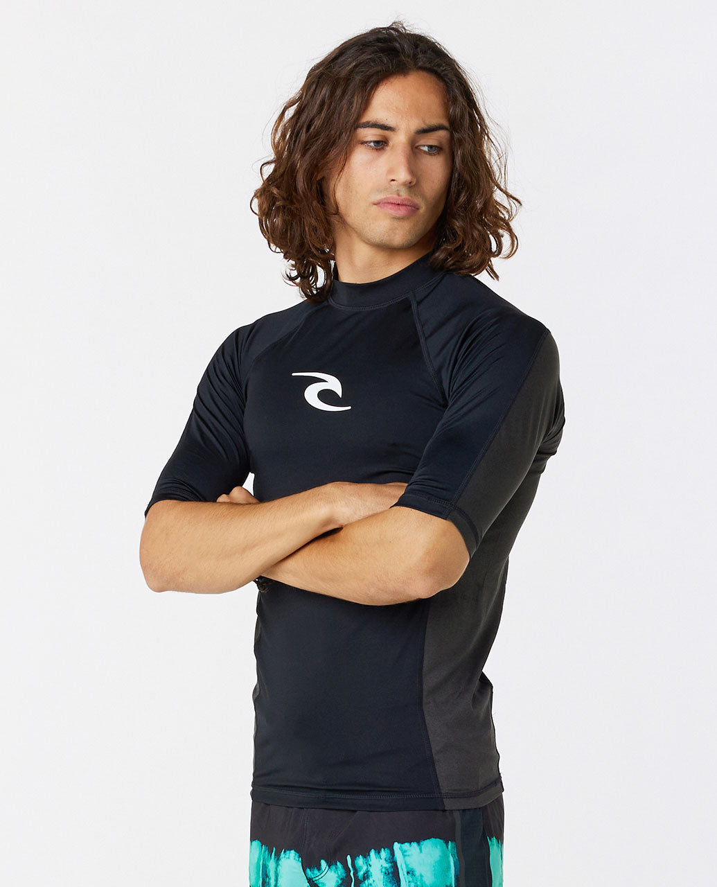 Waves UV Short Sleeve Rash Vest - Black - Surf Wetsuits for mens – Rip ...